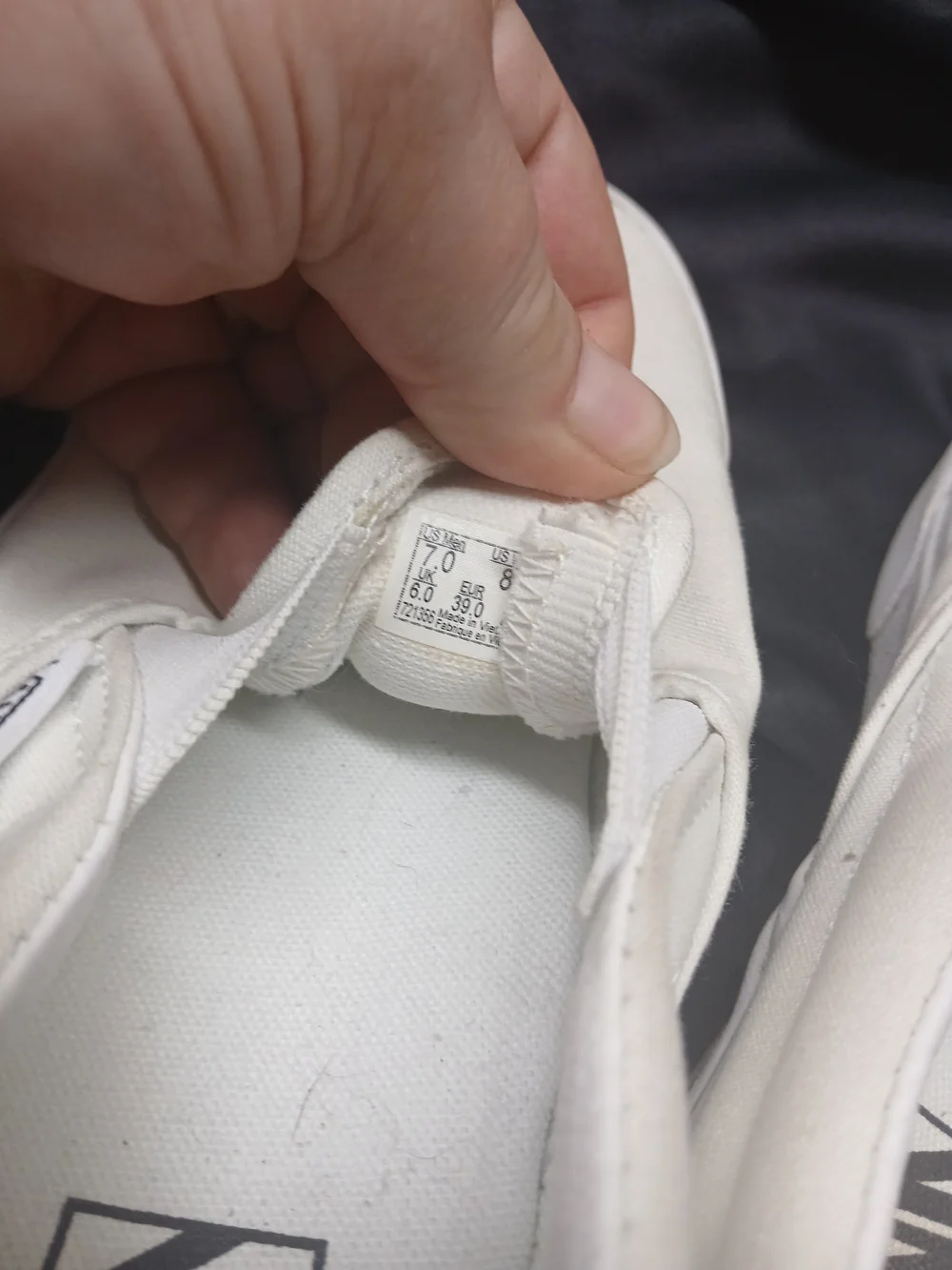 Vans Slip-On Canvas Tennis Shoes — White